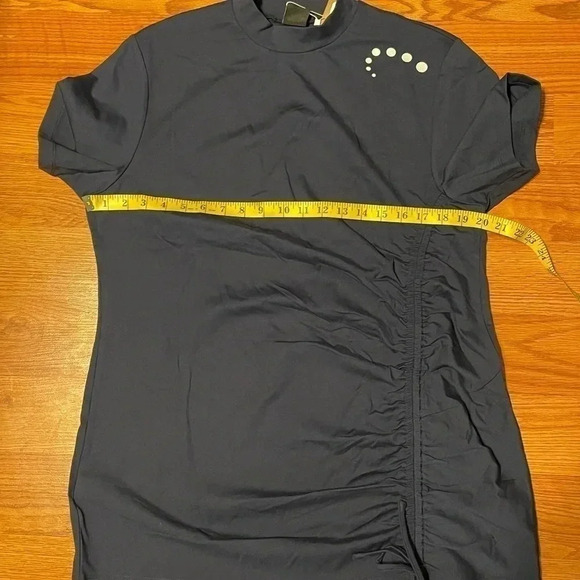 Wantdo L Workout Ruched Tunic Yoga Top Casual T Shirt Blue Antibacterial NEW - Picture 11 of 12